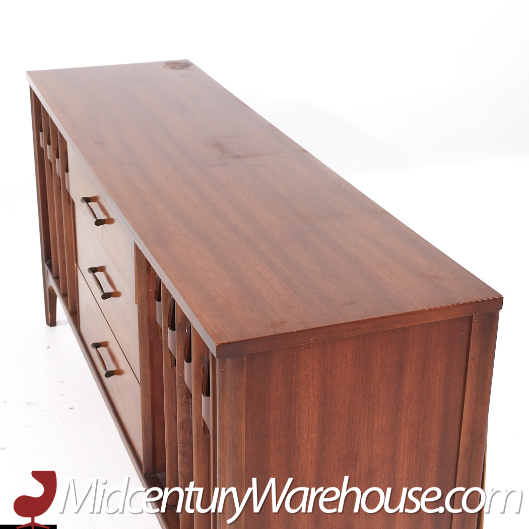 Kent Coffey Perspecta Mid Century Walnut and Rosewood Credenza