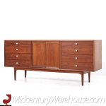 Kipp Stewart for Drexel Declaration Mid Century 11 Drawer Lowboy Dresser