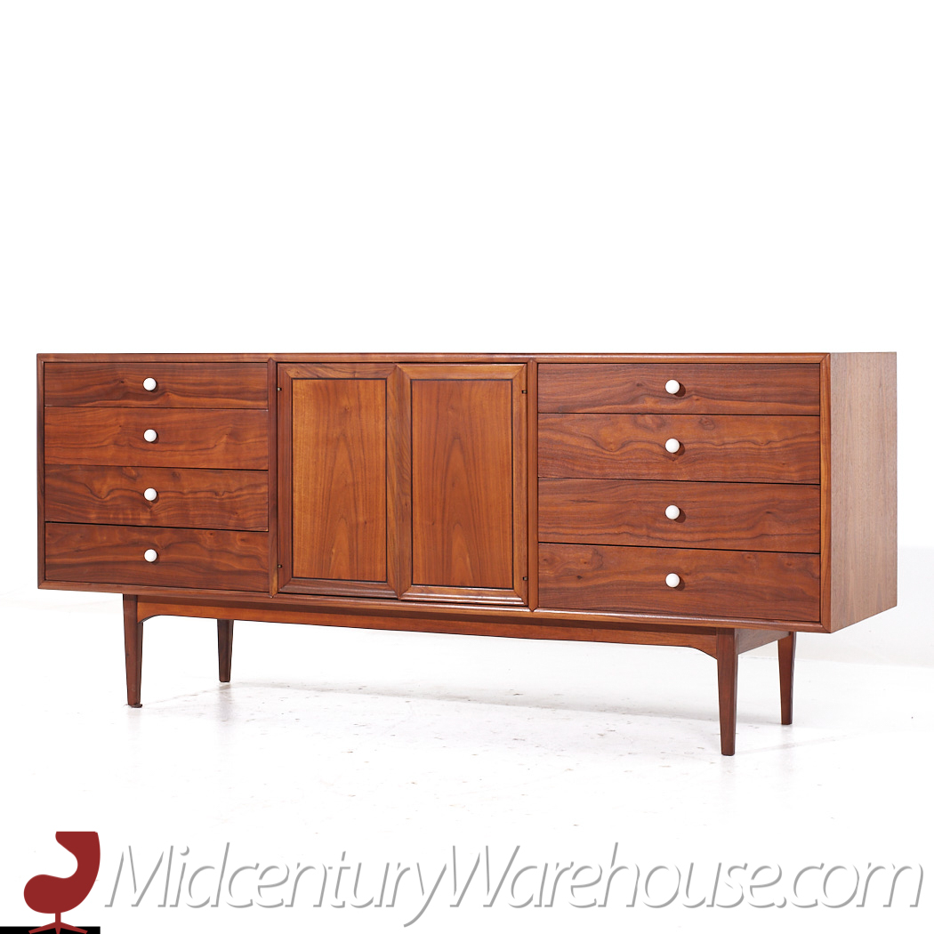 Kipp Stewart for Drexel Declaration Mid Century 11 Drawer Lowboy Dresser