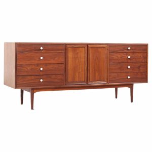 Kipp Stewart for Drexel Declaration Mid Century 11 Drawer Lowboy Dresser