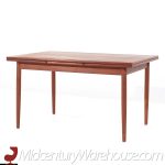 Kurt Ostervig Style Mid Century Teak Hidden Leaf Dining Table