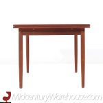 Kurt Ostervig Style Mid Century Teak Hidden Leaf Dining Table