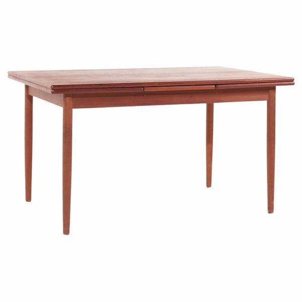 kurt ostervig style mid century teak hidden leaf dining table