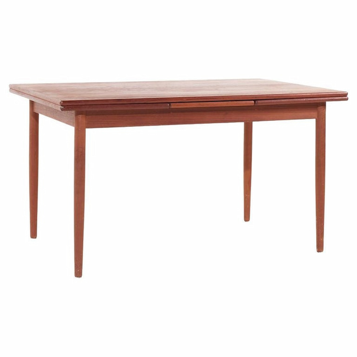 Kurt Ostervig Style Mid Century Teak Hidden Leaf Dining Table