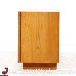 Lane Mid Century Burlwood Credenza and Hutch China Cabinet