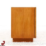 Lane Mid Century Burlwood Credenza and Hutch China Cabinet