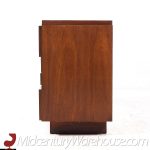 Lane Staccato Mid Century Brutalist Walnut Lowboy Dresser