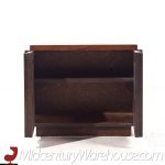 Lane Staccato Mid Century Brutalist Walnut Nightstands - Pair