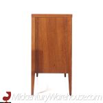 Lane Tuxedo Mid Century Walnut Credenza and Hutch