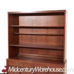 Lane Tuxedo Mid Century Walnut Credenza and Hutch