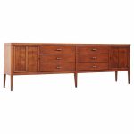 Lane Tuxedo Mid Century Walnut Credenza