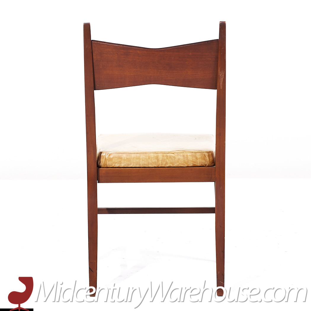 Lane Tuxedo Mid Century Walnut Dining Chairs - Set of 6