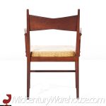 Lane Tuxedo Mid Century Walnut Dining Chairs - Set of 6