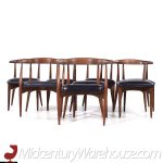 Lawrence Peabody Mid Century Walnut Dining Chairs - Set of 8