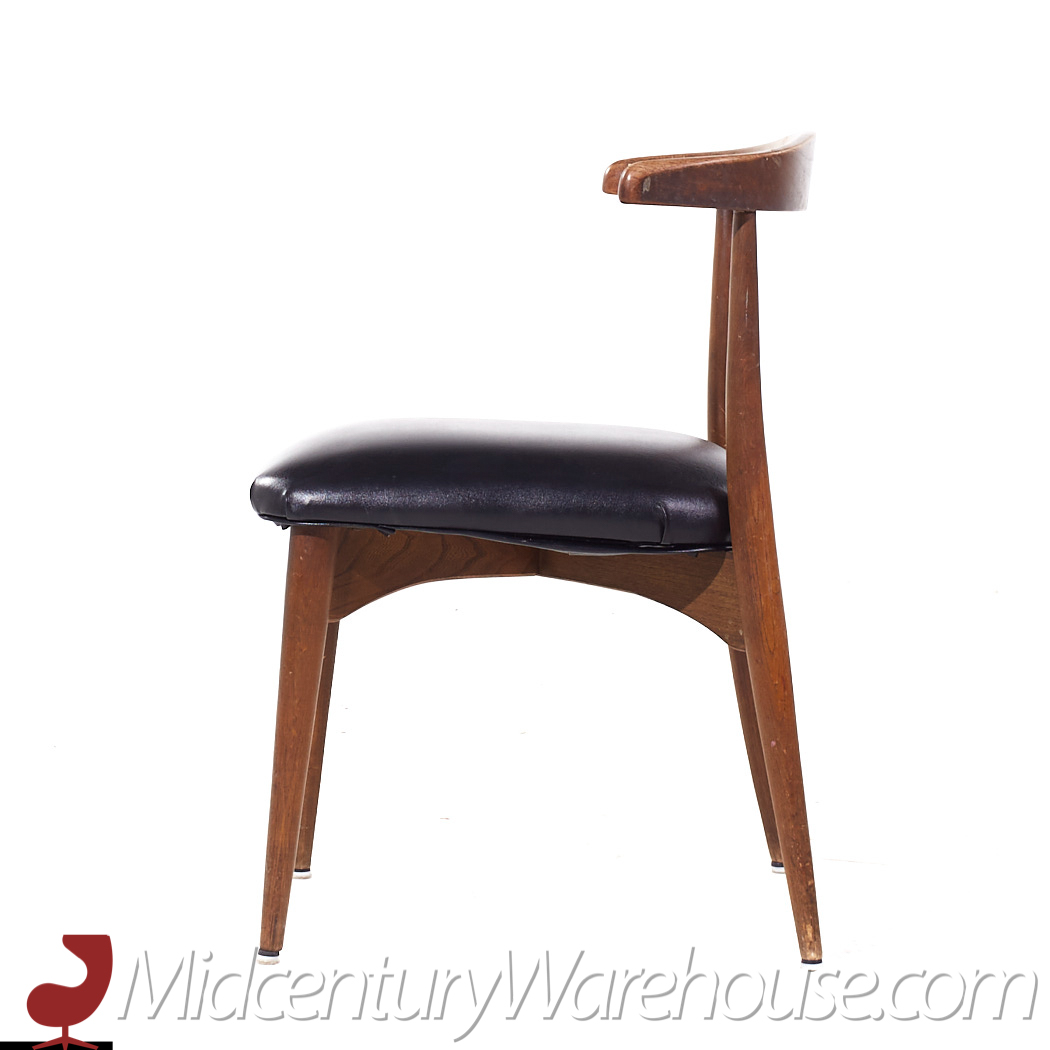 Lawrence Peabody Mid Century Walnut Dining Chairs - Set of 8