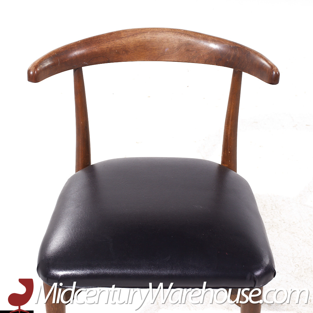 Lawrence Peabody Mid Century Walnut Dining Chairs - Set of 8