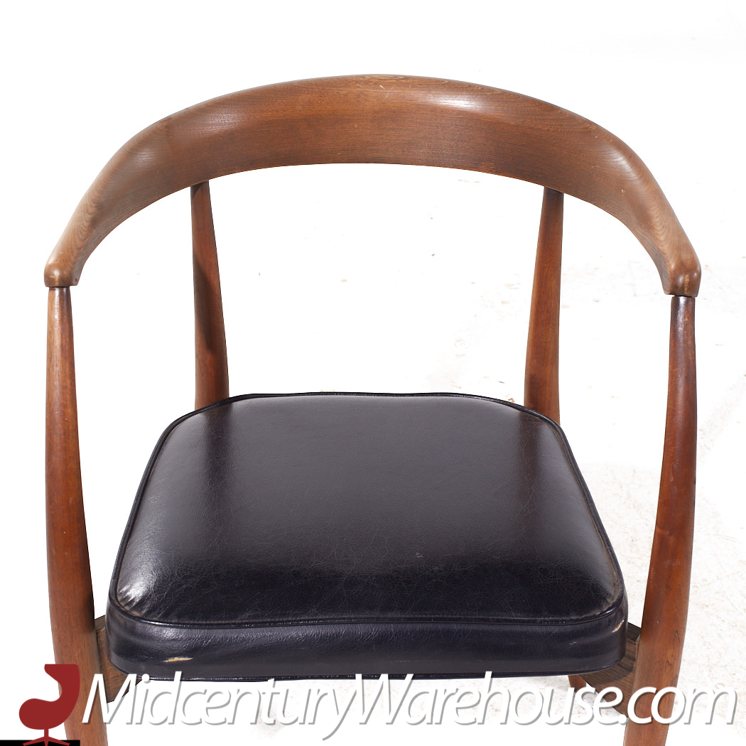 Lawrence Peabody Mid Century Walnut Dining Chairs - Set of 8