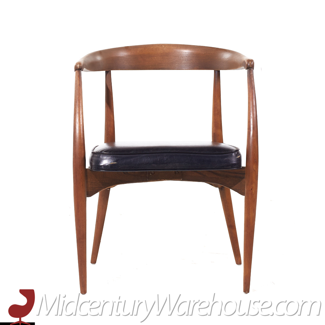 Lawrence Peabody Mid Century Walnut Dining Chairs - Set of 8