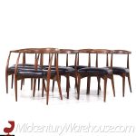 Lawrence Peabody Mid Century Walnut Dining Chairs - Set of 8