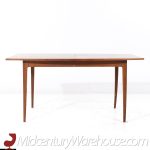 Merton Gershun for American of Martinsville Mid Century Walnut Expanding Dining Table with 2 Leaves