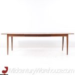 Merton Gershun for American of Martinsville Mid Century Walnut Expanding Dining Table with 2 Leaves