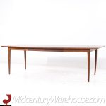 Merton Gershun for American of Martinsville Mid Century Walnut Expanding Dining Table with 2 Leaves