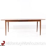 Merton Gershun for American of Martinsville Mid Century Walnut Expanding Dining Table with 2 Leaves