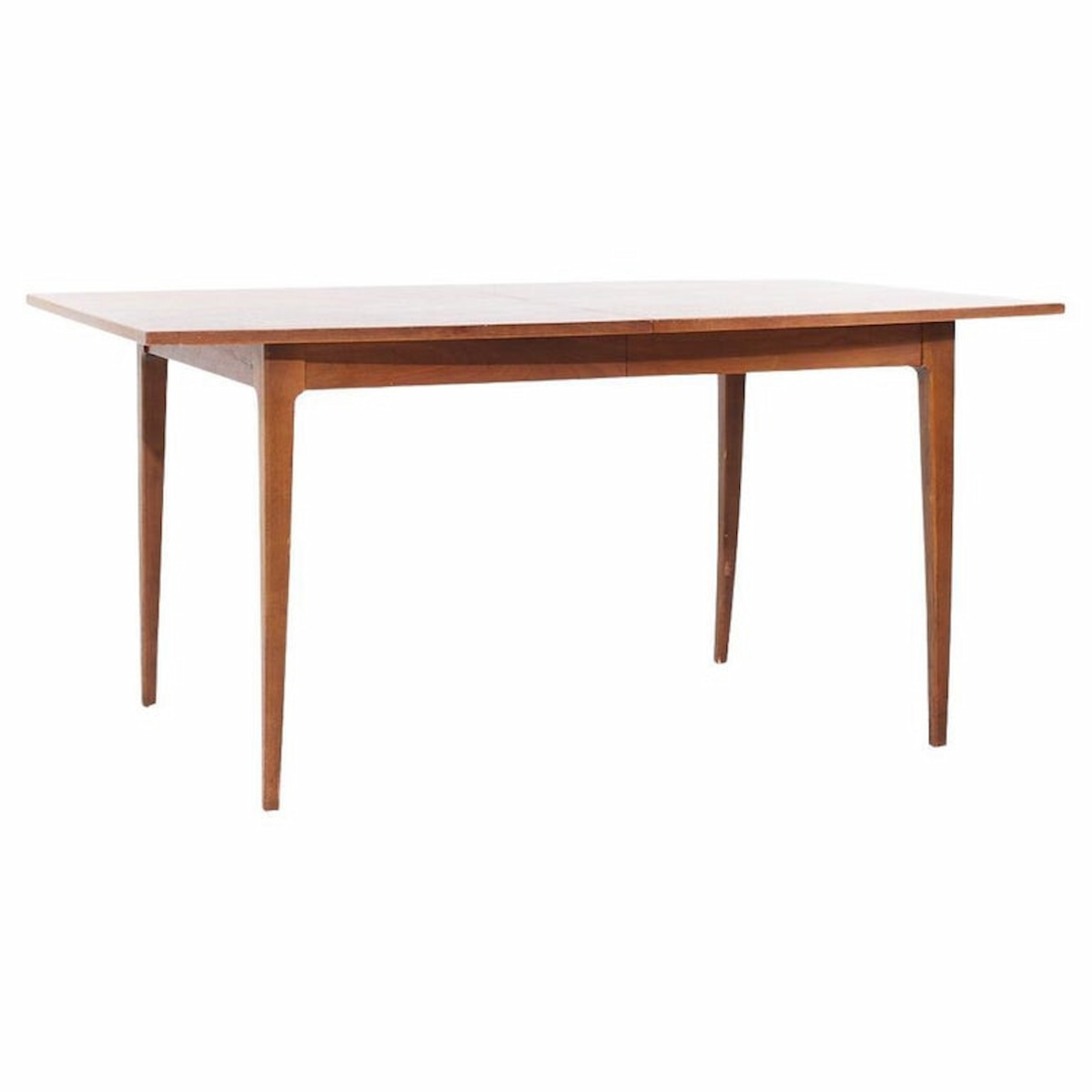 Merton Gershun for American of Martinsville Mid Century Walnut Expanding Dining Table with 2 Leaves