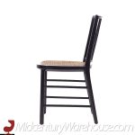 Michael Taylor for Baker Mid Century Ebonized Cane Dining Chairs - Set of 6