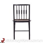 Michael Taylor for Baker Mid Century Ebonized Cane Dining Chairs - Set of 6