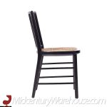 Michael Taylor for Baker Mid Century Ebonized Cane Dining Chairs - Set of 6