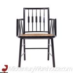 Michael Taylor for Baker Mid Century Ebonized Cane Dining Chairs - Set of 6