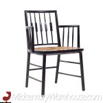 Michael Taylor for Baker Mid Century Ebonized Cane Dining Chairs - Set of 6