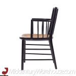 Michael Taylor for Baker Mid Century Ebonized Cane Dining Chairs - Set of 6