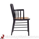 Michael Taylor for Baker Mid Century Ebonized Cane Dining Chairs - Set of 6