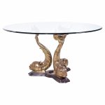 Mid Century Brass Koi Dining Table