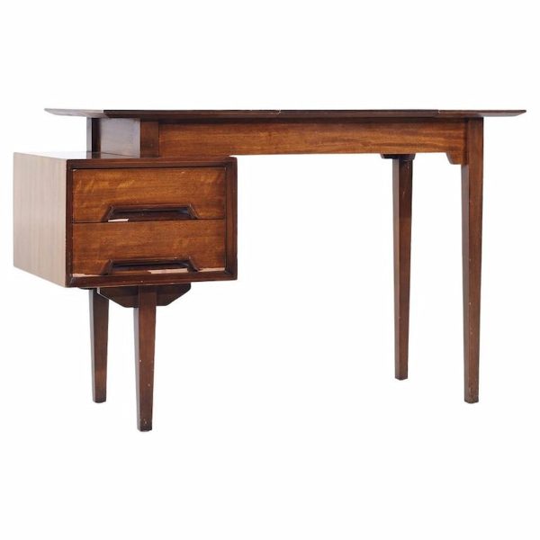 milo baughman for drexel perspective mid century walnut vanity desk