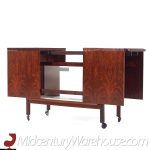 Niels Erik Glasdam Jensen Mid Century Danish Rosewood Expanding Bar Cart