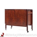 Niels Erik Glasdam Jensen Mid Century Danish Rosewood Expanding Bar Cart