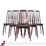 Niels Koefoed Eva Mid Century Danish Rosewood Dining Chairs - Set of 6