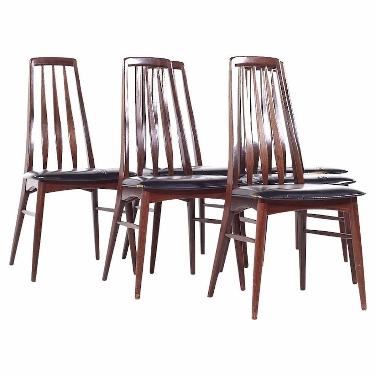 Niels Koefoed Eva Mid Century Danish Rosewood Dining Chairs - Set of 6