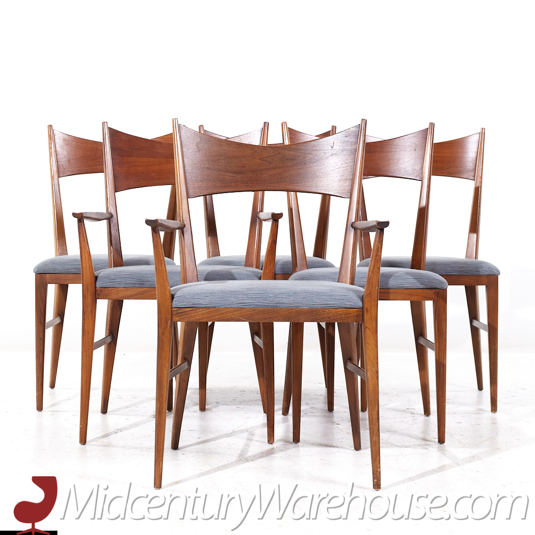 Paul Mccobb for Calvin Mid Century Mahogany Dining Chairs - Set of 6