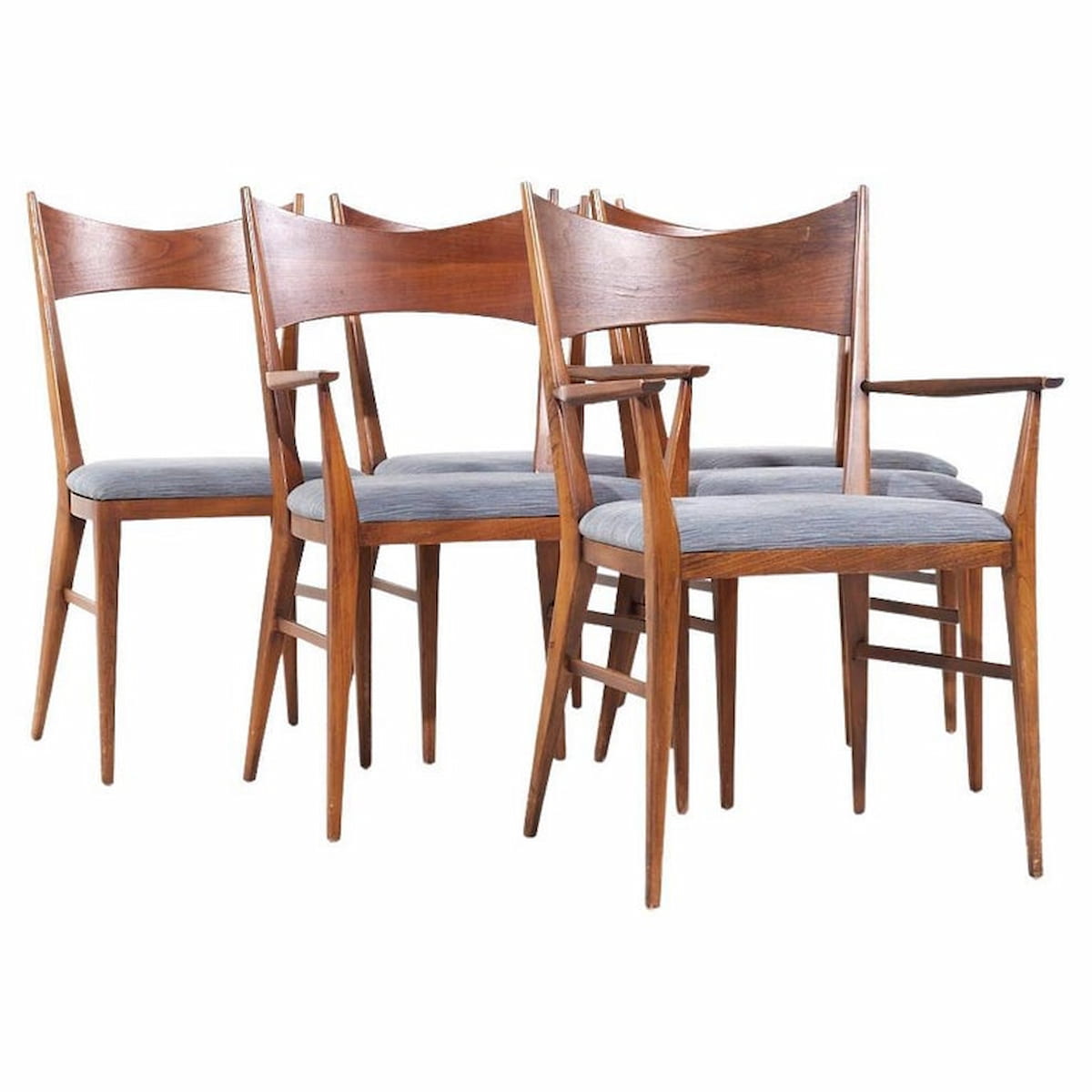 Paul Mccobb for Calvin Mid Century Mahogany Dining Chairs - Set of 6