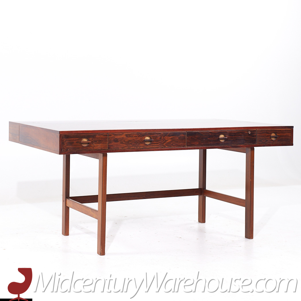 Peter Lovig Mid Century Danish Rosewood Flip Top Desk