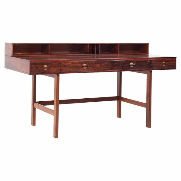 Peter Lovig Mid Century Danish Rosewood Flip Top Desk