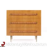 T.h. Robsjohn-gibbings for Widdicomb Mid Century Bleached Mahogany Dresser