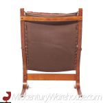 Westnofa Siesta Mid Century Bentwood and Leather Lounge Chairs and Ottoman