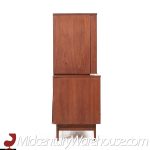 Young Manufacturing Mid Century Walnut Curved Front Highboy Dresser