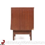 Young Manufacturing Mid Century Walnut Curved Front Nightstands