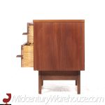 Young Manufacturing Mid Century Walnut Curved Nightstands - Pair